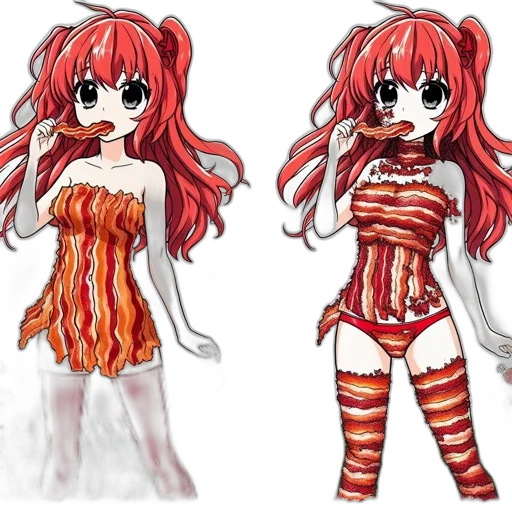 dress, anime, concept art, pixel art, fantasy art, red, two, young transparent PNG cut-out