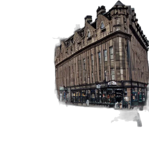 building, concept art, 3d render, photorealistic transparent PNG cut-out