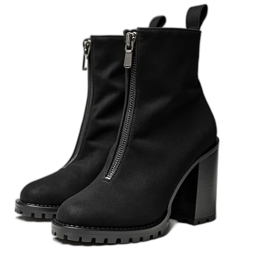 shoes, flexx, zipper, booties transparent PNG cut-out