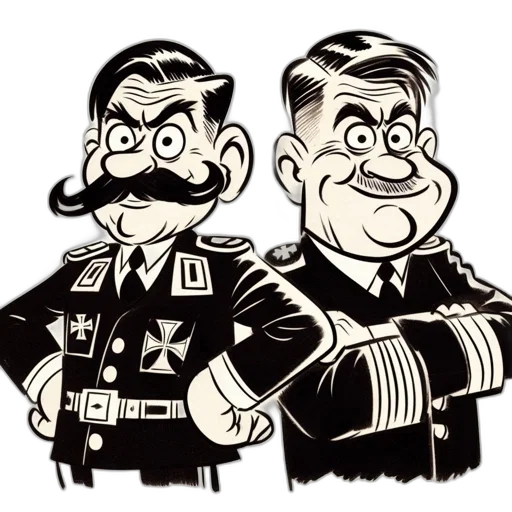 staff, cartoon, concept art, comic book art, two, cartoonish, soldiers, face transparent PNG cut-out