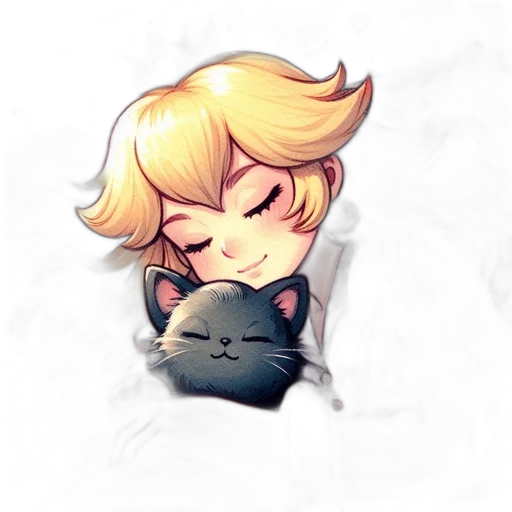 watercolor, pixel art, cartoon, concept art, monochrome, dark, pastel, blonde-haired transparent PNG cut-out