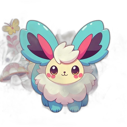 creature, staff, animal, face, concept art, pixel art, fantasy art, 3d render transparent PNG cut-out