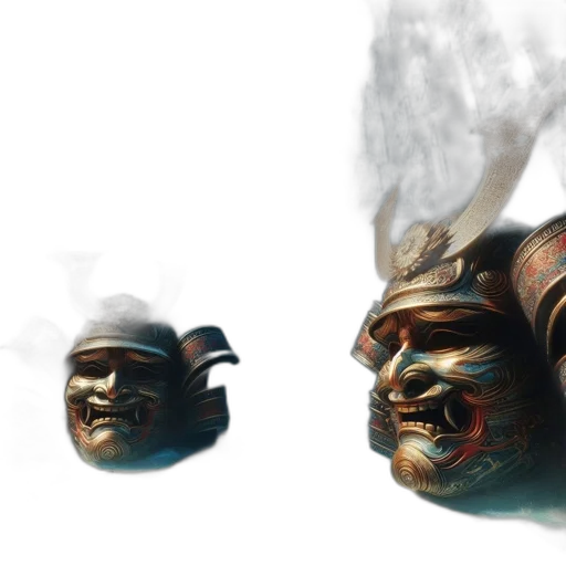 mask, face, crown, robot, concept art, fantasy art, 3d render, photorealistic transparent PNG cut-out