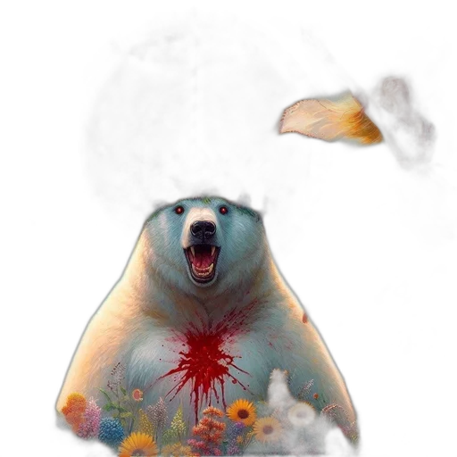 creature, umbrella, animal, mask, concept art, photorealistic, fantasy art, watercolor transparent PNG cut-out
