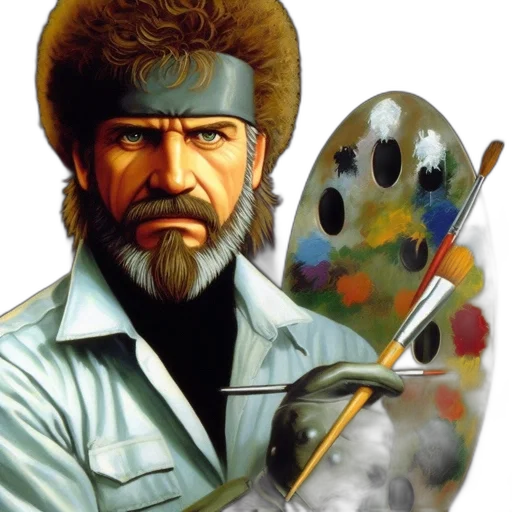 jacket, weapon, hat, staff, oil painting, photorealistic, comic book art, concept art transparent PNG cut-out