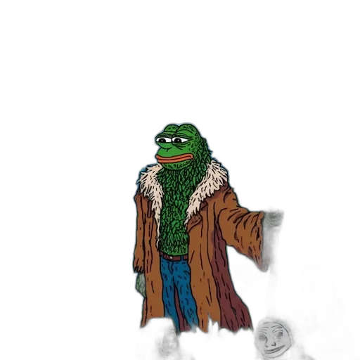 jacket, dress, concept art, pixel art, cartoon, fantasy art, snow, green transparent PNG cut-out