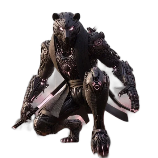 creature, animal, concept art, 3d render, fantasy art, dark, elaborate, futuristic transparent PNG cut-out