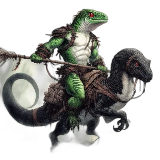 dragon, creature, animal, concept art, fantasy art, 3d render, photorealistic, lizard-human transparent PNG cut-out