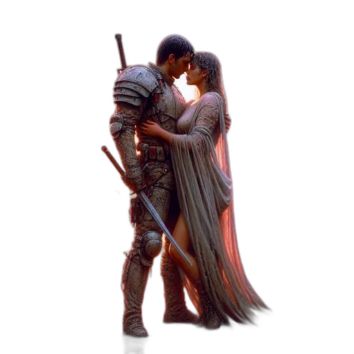 sword, dragon, dress, weapon, fantasy art, concept art, pixel art, 3d render transparent PNG cut-out