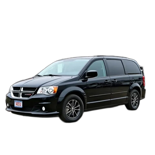 car, black, minivan, parked, front, used, dealership, red transparent PNG cut-out
