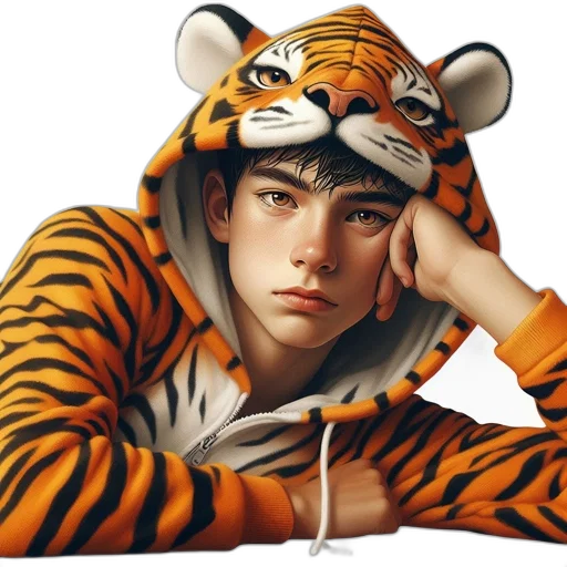 animal, creature, jacket, face, photorealistic, fantasy art, oil painting, concept art transparent PNG cut-out