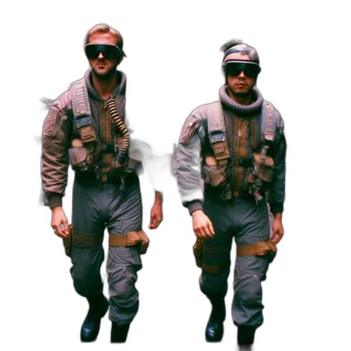 jacket, staff, creature, concept art, 3d render, pixel art, cyberpunk, outer space transparent PNG cut-out