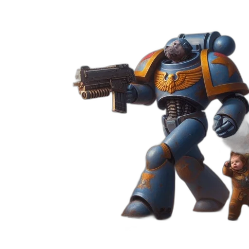 robot, weapon, creature, staff, concept art, 3d render, fantasy art, pixel art transparent PNG cut-out