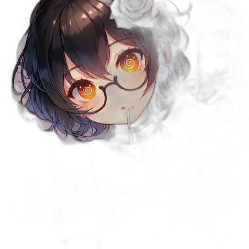 face, mask, staff, hair, anime, watercolor, pixel art, fantasy art transparent PNG cut-out