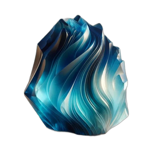 jewelry, hair, crown, flower, 3d render, photorealistic, vaporwave, blue transparent PNG cut-out