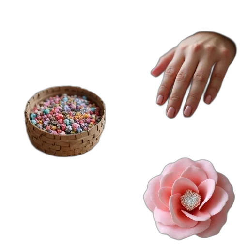 jewelry, food, flower, crown, 3d render, photorealistic, vaporwave, concept art transparent PNG cut-out