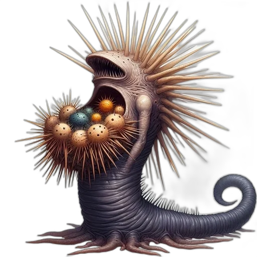 creature, animal, hair, dragon, concept art, fantasy art, 3d render, fantastical transparent PNG cut-out