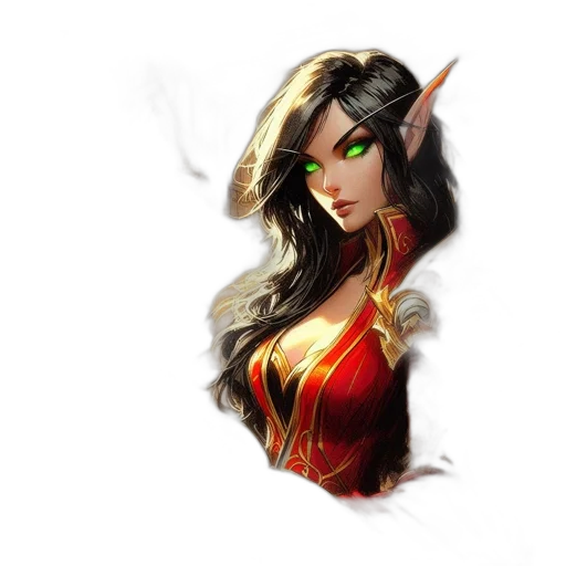dragon, face, fantasy art, concept art, comic book art, pixel art, red, female transparent PNG cut-out