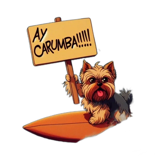 creature, animal, concept art, photorealistic, anthropomorphic, dog, surfs, large transparent PNG cut-out