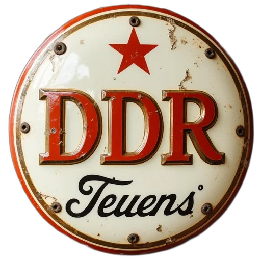 1950, ddr, porcelain, sign transparent PNG cut-out