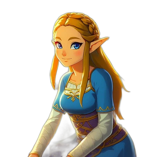 dress, crown, staff, face, fantasy art, pixel art, concept art, 3d render transparent PNG cut-out