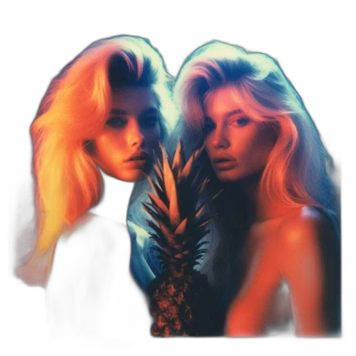 hair, jacket, crown, photorealistic, concept art, vaporwave, fantasy art, underwater transparent PNG cut-out