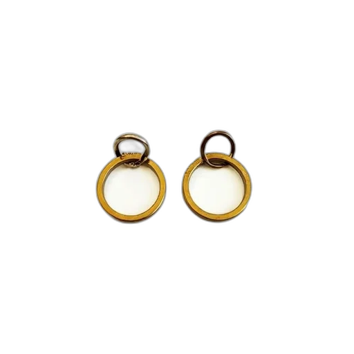 jewelry, pair, gold-colored, keychains, circular, design, metal, ring transparent PNG cut-out