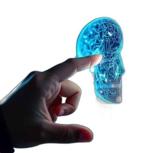 3d render, digital, touch, screen transparent PNG cut-out