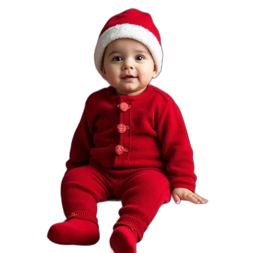 photorealistic, cute, baby, red transparent PNG cut-out