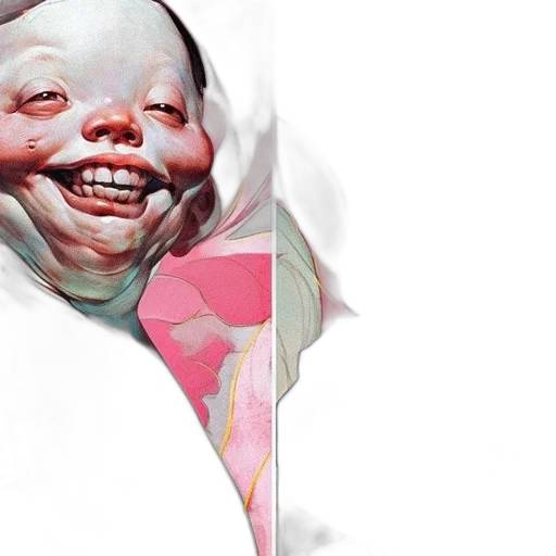 mask, face, photorealistic, vaporwave, pastel, image, features, two transparent PNG cut-out