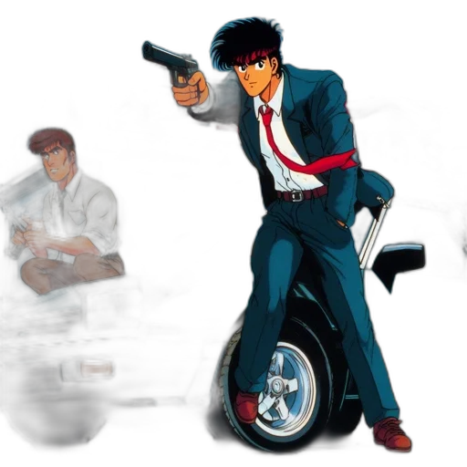 car, weapon, jacket, concept art transparent PNG cut-out