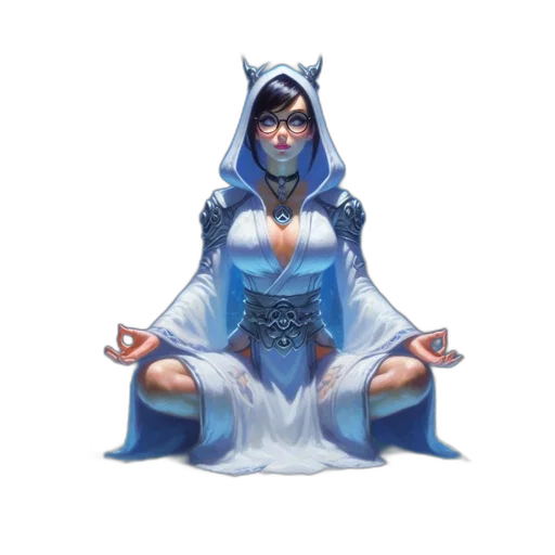 dress, staff, fantasy art, concept art, pixel art, comic book art, blue, woman transparent PNG cut-out