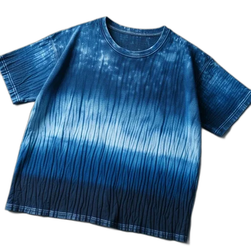 dress, hair, jacket, blue, tie-dye, t-shirt, textured, vertically transparent PNG cut-out