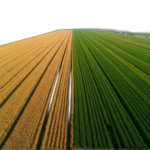 hair, green, aerial, view, vast, field, alternating, rows transparent PNG cut-out