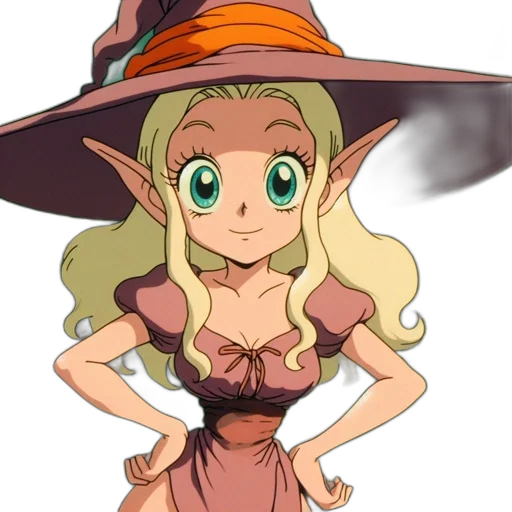 hat, staff, dress, cartoon, fantasy art, anime, concept art, animated transparent PNG cut-out