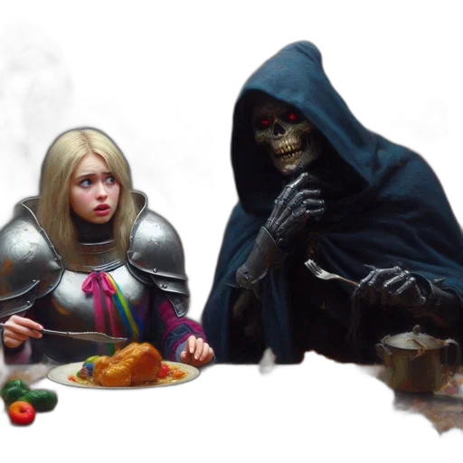 food, concept art, fantasy art, photorealistic, 3d render, dark, foggy, forest transparent PNG cut-out