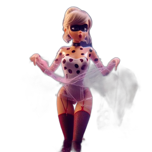mask, dress, robot, 3d render, concept art, comic book art, fantasy art, fog transparent PNG cut-out