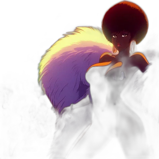 hair, creature, staff, dragon, concept art, fantasy art, watercolor, anime transparent PNG cut-out