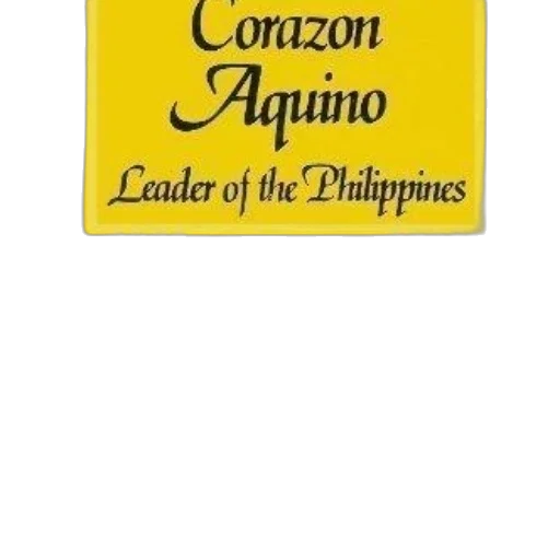book, cover, yellow, background, featuring, title, corazon, aquino transparent PNG cut-out