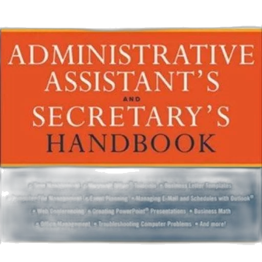 staff, administrative, assistant, secretary, handbook, fourth, edition, covers transparent PNG cut-out
