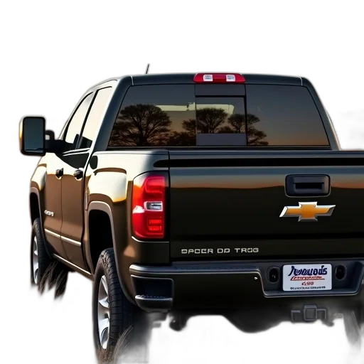 3d render, photorealistic, black, pickup, truck, super, duty, license transparent PNG cut-out