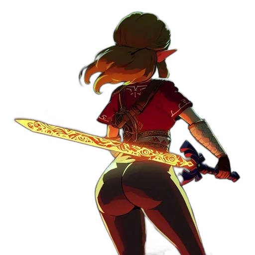 sword, staff, weapon, concept art, fantasy art, pixel art, comic book art, red transparent PNG cut-out