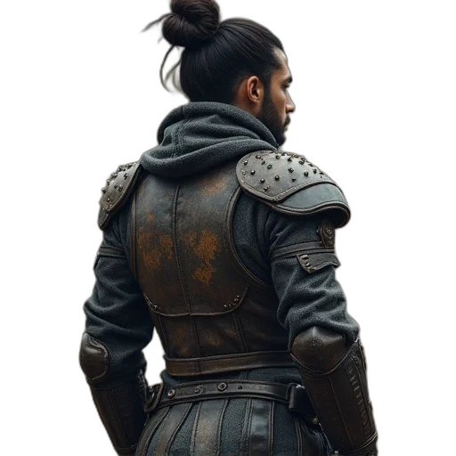 jacket, sword, weapon, staff transparent PNG cut-out