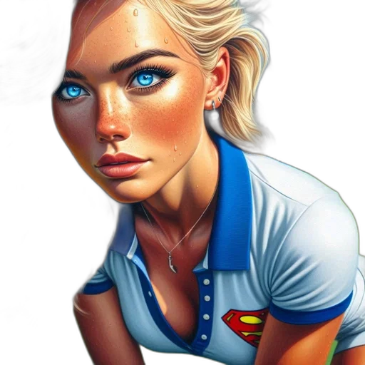 face, staff, dress, jewelry, comic book art, fantasy art, photorealistic, cartoon transparent PNG cut-out
