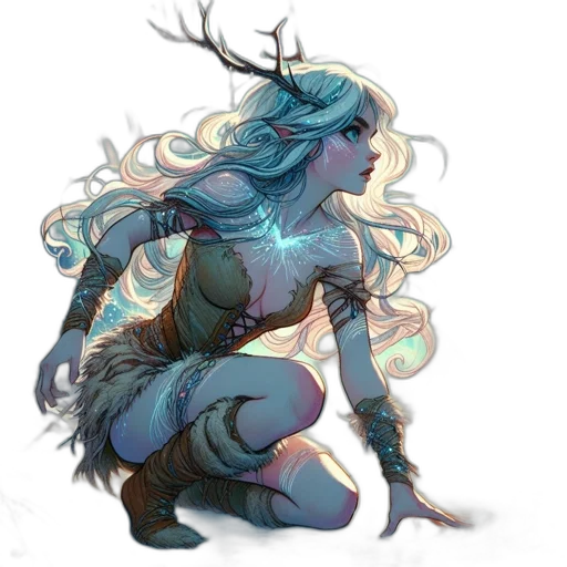 creature, hair, dragon, fantasy art, concept art, watercolor, pixel art, blue transparent PNG cut-out