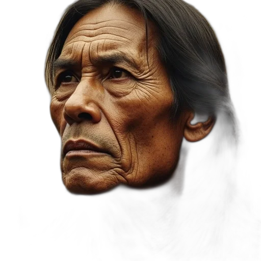 face, mask, staff, hair, photorealistic, oil painting, concept art, watercolor transparent PNG cut-out
