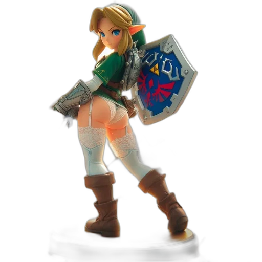 weapon, jacket, concept art, 3d render, fantasy art, pixel art, elfin, figure transparent PNG cut-out