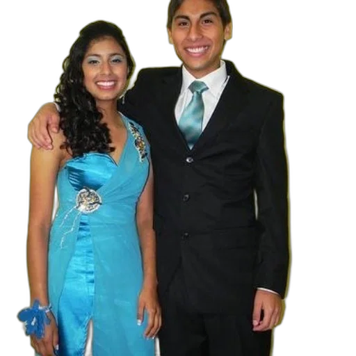 dress, couple, formal, attire, woman, blue, man, black transparent PNG cut-out