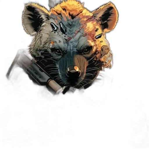 animal, mask, creature, face, watercolor, concept art, comic book art, photorealistic transparent PNG cut-out
