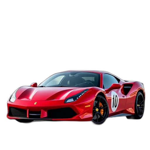 car, animal, weapon, 3d render, photorealistic, concept art, cartoon, red transparent PNG cut-out